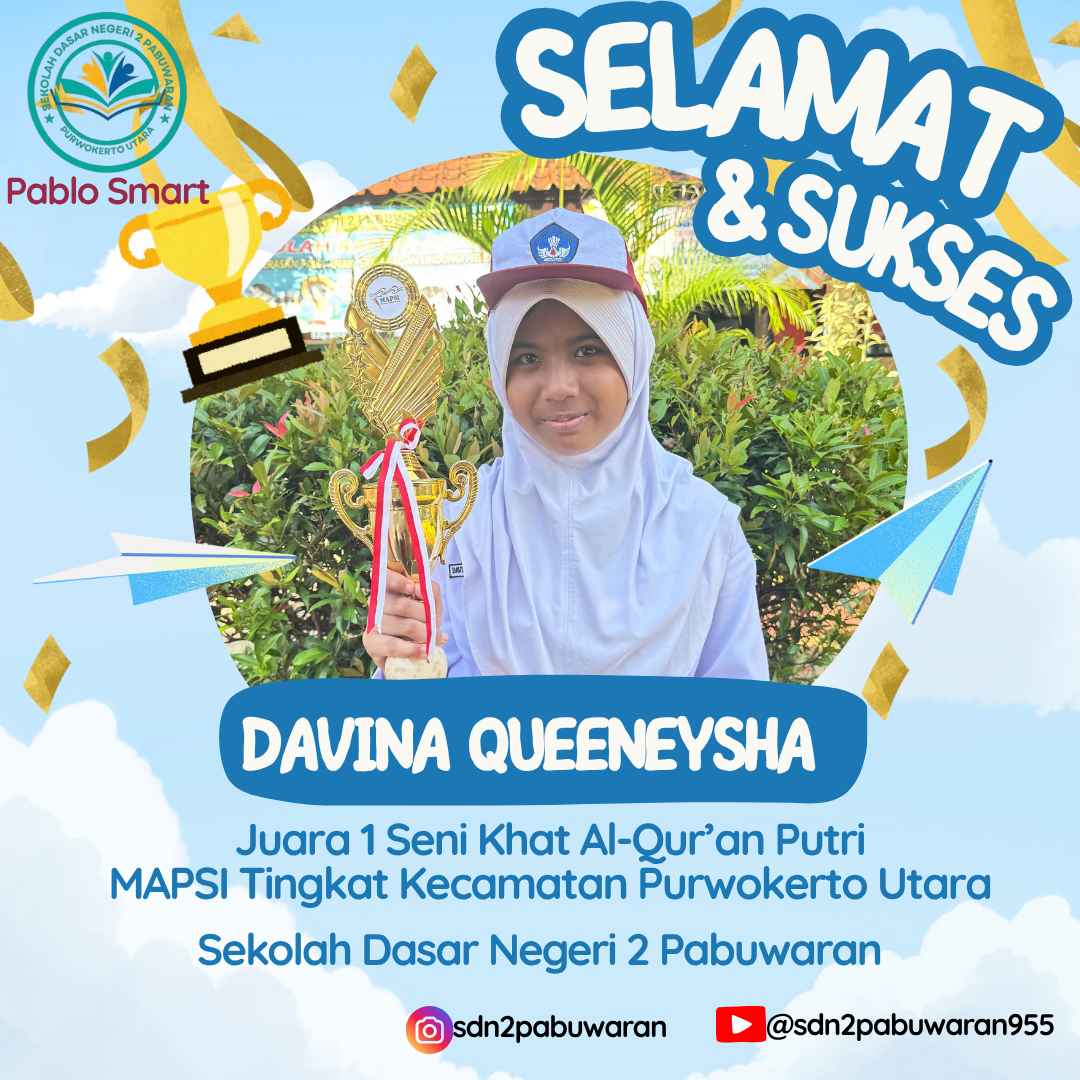 JUARA 1 SENI KHAT AL-QURAN PUTRI